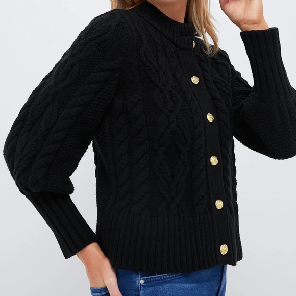 Tuckernuck Colette Cardigan, black, like new - Picture 3 of 6